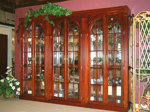 cherry curio cabinet